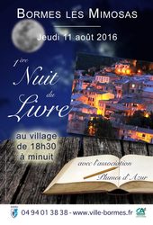 Nuit du Livre à Bormes (83), 11 août 2016